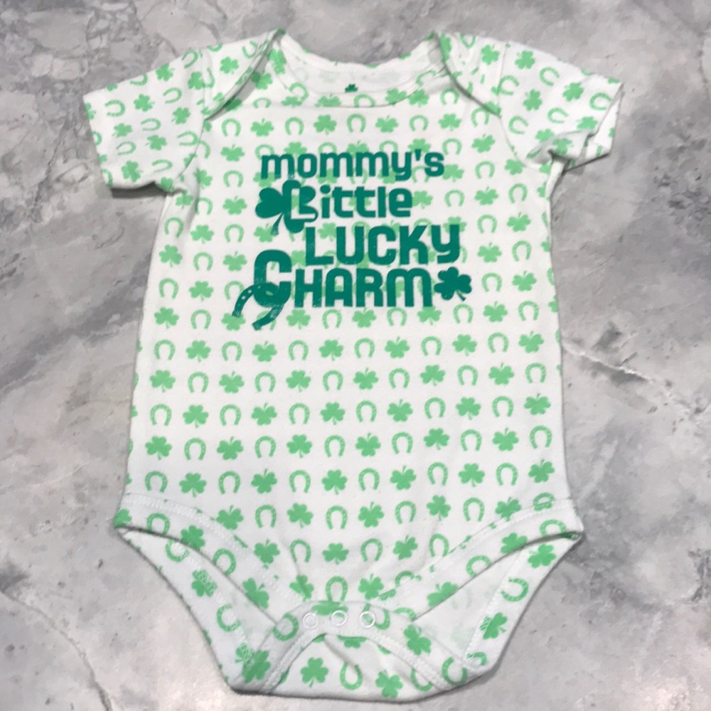 Lucky charm onesie.